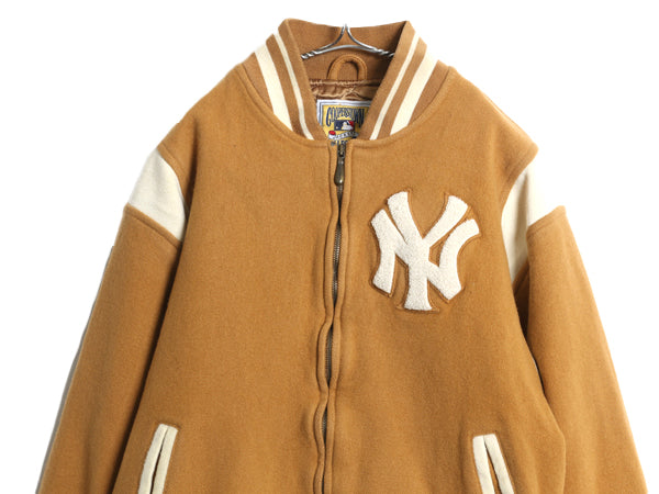 ミッチェルアンドネス ヤンキース ウール スタジャン メンズ 2XL / MLB オフィシャル アワード ジャケット 中綿 キルティング 大きいサイズ