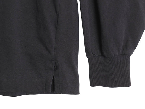 90s USA製 ランズエンド ポケット付き 無地 長袖 Tシャツ メンズ XL / オールド ロンT ロングスリーブ ポケT カットソー 大きいサイズ 黒