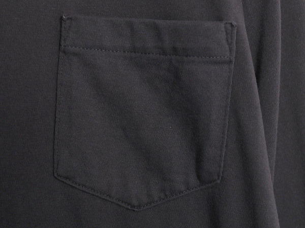 90s USA製 ランズエンド ポケット付き 無地 長袖 Tシャツ メンズ XL / オールド ロンT ロングスリーブ ポケT カットソー 大きいサイズ 黒
