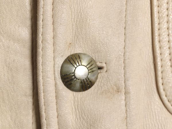 80s USA製 ポロカントリー 本革 レザー ジャケット レディース L メンズ M / ヴィンテージ 革ジャン ショールカラー カーコート ネイティブ