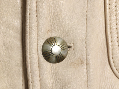 80s USA製 ポロカントリー 本革 レザー ジャケット レディース L メンズ M / ヴィンテージ 革ジャン ショールカラー カーコート ネイティブ