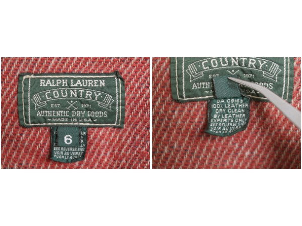 80s USA製 ポロカントリー 本革 レザー ジャケット レディース L メンズ M / ヴィンテージ 革ジャン ショールカラー カーコート ネイティブ