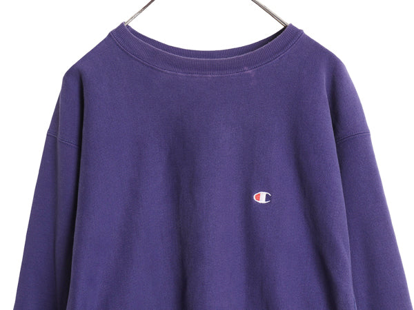 90s チャンピオン リバースウィーブ スウェット メンズ XL程 オールド USA製 トレーナー ワンポイント 目付き ヘビーウェイト 大きいサイズ