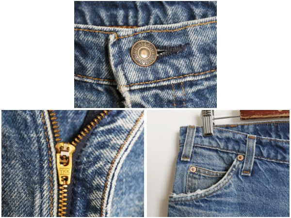90s USA製 リーバイス 509 デニム パンツ メンズ 34 29 / オールド ジーパン ジーンズ ストレート スリム ヒゲ アタリ ダメージ ボトムス