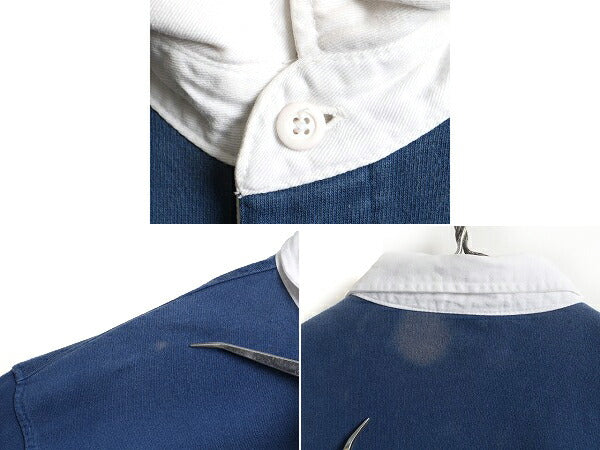 00s ■ DOCKERS リーバイス 2トーン 切替 長袖 ラガーシャツ ( メンズ M ) 古着 ドッカーズ LEVIS 00年代 オールド 長袖シャツ ラグビー