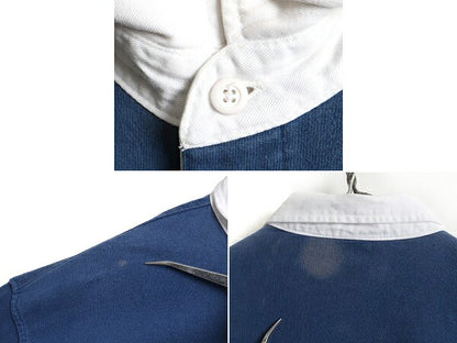 00s ■ DOCKERS リーバイス 2トーン 切替 長袖 ラガーシャツ ( メンズ M ) 古着 ドッカーズ LEVIS 00年代 オールド 長袖シャツ ラグビー