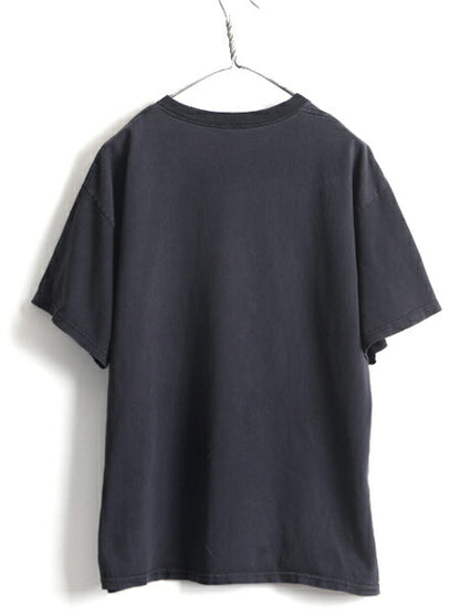 00s オールド ■ ドラゴン プリント 半袖 Tシャツ ( メンズ L 程) 古着 00年代 プリントT キャラクター リキッドブルー 龍 半袖Tシャツ 黒