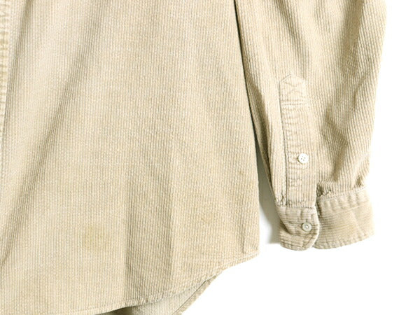 大きいサイズ XL ■ ラルフローレン ポニー刺繍 コーデュロイ 長袖 ボタンダウン シャツ ( メンズ ) 古着 POLO ポロ 長袖シャツ 太畝 細畝