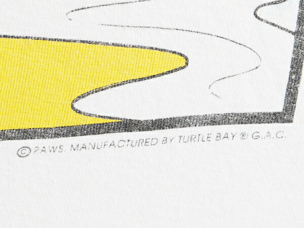 90s ■ ガーフィールド オフィシャル プリント 半袖 Tシャツ ( メンズ レディース XL 程) 古着 90年代 オールド GARFIELD キャラクター 白