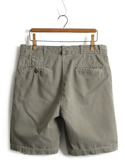 ビンテージ加工 ■ POLO ポロ ラルフローレン コットン チノ ショートパンツ ( メンズ 30 ) 古着 ショーツ US ARMY タイプ ノータック 漢字