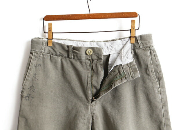 ビンテージ加工 ■ POLO ポロ ラルフローレン コットン チノ ショートパンツ ( メンズ 30 ) 古着 ショーツ US ARMY タイプ ノータック 漢字