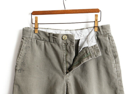 ビンテージ加工 ■ POLO ポロ ラルフローレン コットン チノ ショートパンツ ( メンズ 30 ) 古着 ショーツ US ARMY タイプ ノータック 漢字
