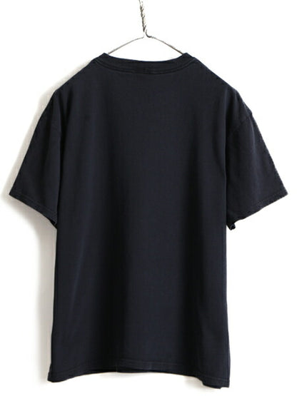 90s 人気 黒 ■ NFL ピッツバーグ スティーラーズ プリント 半袖 Tシャツ ( メンズ L 程) 古着 90年代 オールド アメフト フットボール