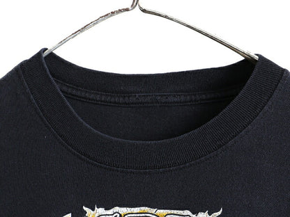 90s 人気 黒 ■ NFL ピッツバーグ スティーラーズ プリント 半袖 Tシャツ ( メンズ L 程) 古着 90年代 オールド アメフト フットボール
