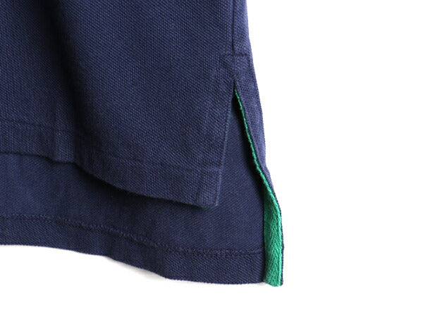 希少サイズ S ■ POLO ポロ ラルフローレン 鹿の子 半袖 ポロシャツ ( メンズ ) 古着 半袖シャツ ラガーシャツ タイプ ラグビー 緑 紺 白