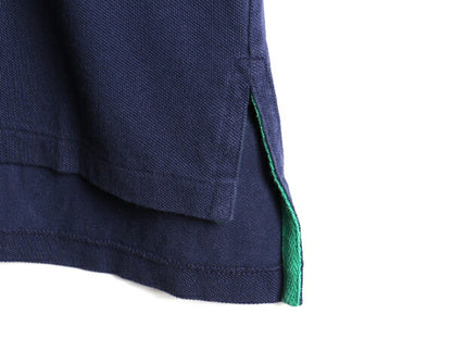 希少サイズ S ■ POLO ポロ ラルフローレン 鹿の子 半袖 ポロシャツ ( メンズ ) 古着 半袖シャツ ラガーシャツ タイプ ラグビー 緑 紺 白