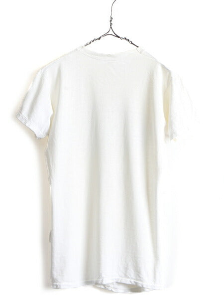 70s USA製 ■ 企業物 ウイング ロゴ プリント 半袖 Tシャツ ( L 小さめ メンズ M 程) 古着 70年代 シングルステッチ ロゴT 当時物 企業 白