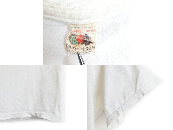 70s USA製 ■ 企業物 ウイング ロゴ プリント 半袖 Tシャツ ( L 小さめ メンズ M 程) 古着 70年代 シングルステッチ ロゴT 当時物 企業 白