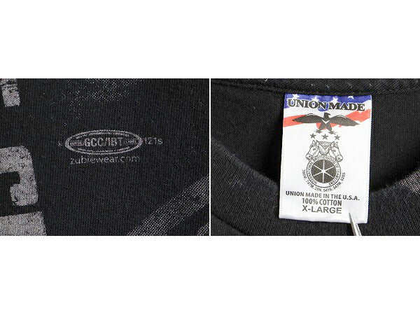 USA製 大きいサイズ XL ■ 企業物 ロゴ 大判 オーバー プリント 半袖 Tシャツ ( メンズ ) 古着 プリントTシャツ 企業 ヘビーウェイト UWUA