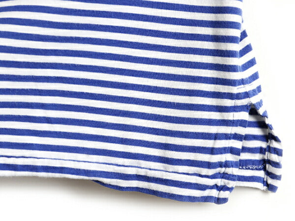 90s オールド ■ POLO ポロ ラルフローレン ポケット付き ボーダー 半袖 ポロシャツ ( メンズ L ) 古着 90年代 半袖シャツ RLYC フラッグ