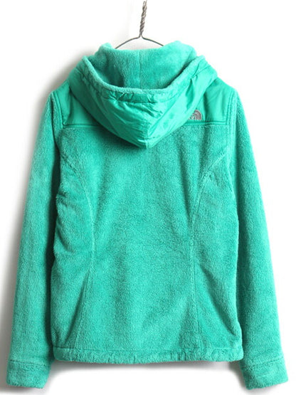 希少サイズ S ■ ノースフェイス 毛長 フリース ナイロン 切替 フード パーカー ジャケット ( レディース )古着 The North face OSO HOODIE