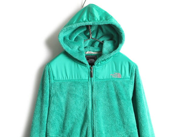 希少サイズ S ■ ノースフェイス 毛長 フリース ナイロン 切替 フード パーカー ジャケット ( レディース )古着 The North face OSO HOODIE