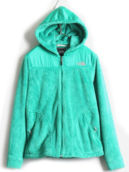 希少サイズ S ■ ノースフェイス 毛長 フリース ナイロン 切替 フード パーカー ジャケット ( レディース )古着 The North face OSO HOODIE