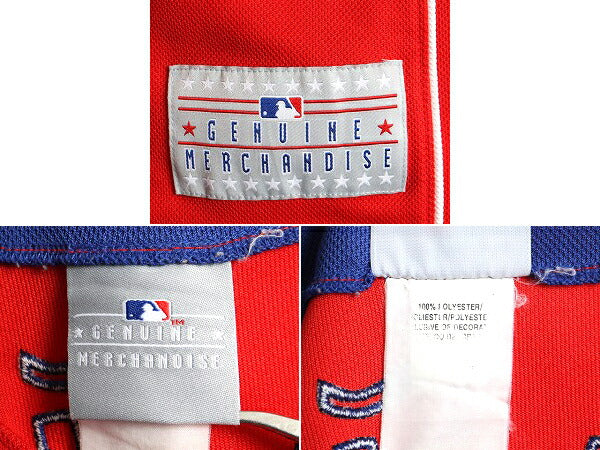 MLB オフィシャル ■ フィラデルフィア フィリーズ 半袖 ベースボール シャツ ( メンズ S 程) 古着 ゲームシャツ ユニフォーム 半袖シャツ