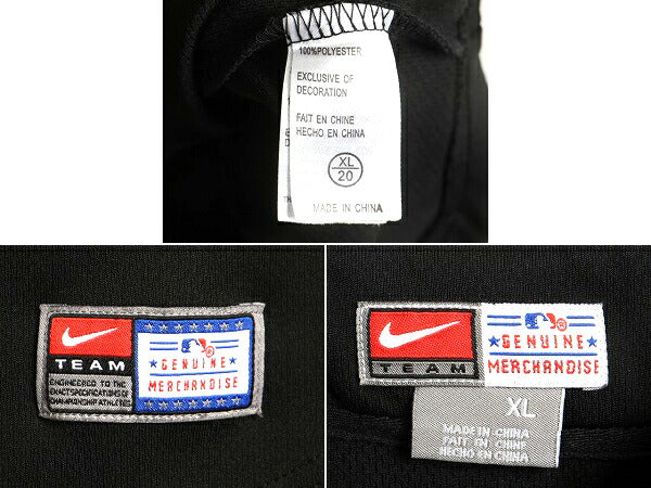 キッズ XL メンズ S 程■ ナイキ MLB オフィシャル ニューヨーク メッツ 半袖 ベースボール シャツ 古着 NIKE ゲームシャツ スウォッシュ