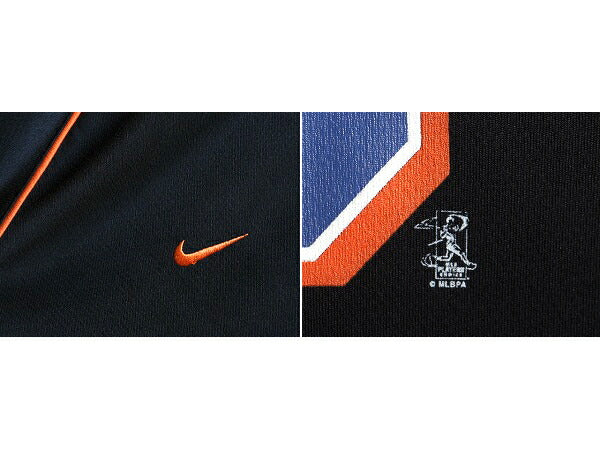 キッズ XL メンズ S 程■ ナイキ MLB オフィシャル ニューヨーク メッツ 半袖 ベースボール シャツ 古着 NIKE ゲームシャツ スウォッシュ