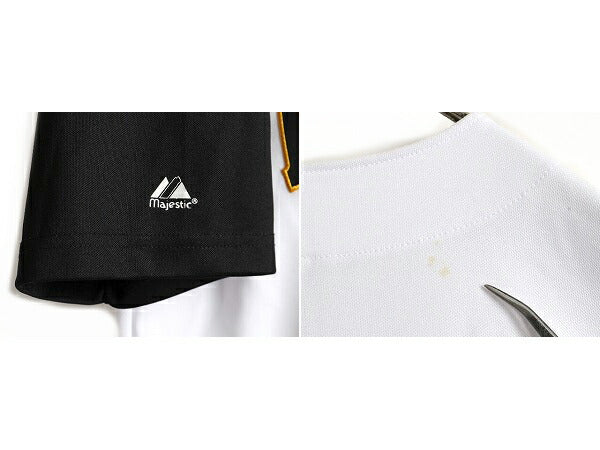 00s キッズ XL メンズ S ■ MLB オフィシャル Majestic パイレーツ 半袖 ベースボール シャツ 古着 ピッツバーグ ゲームシャツ 半袖シャツ