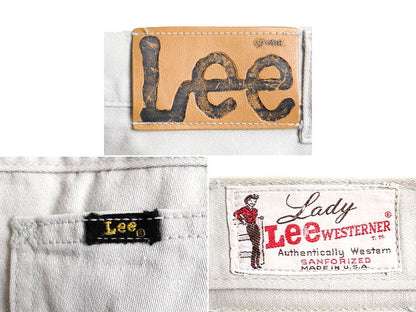 60s USA製 ■ Lee リー Lady ウエスターナー コットン ツイル パンツ ( レディース 26 29 程) 古着 60年代 WESTERNER 生成り テーパード