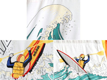 80s ■ アディダス Devil's Toenail カヤック 刺繍 コットン プルオーバー ジャケット ( メンズ XL 程) 古着 80年代 ADIDAS トレフォイル