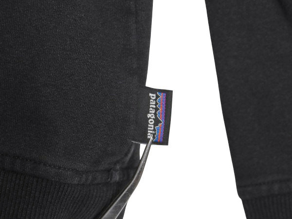 パタゴニア プリント スウェット フード パーカー メンズ XL / 19年製 トレーナー ストレッチ 裏起毛 プルオーバー 大きいサイズ ブラック