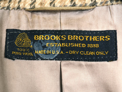 デッドストック 80s USA製 ブルックスブラザーズ テーラード ジャケット レディース M 程 ヴィンテージ ウール ブレザー チェック トラッド