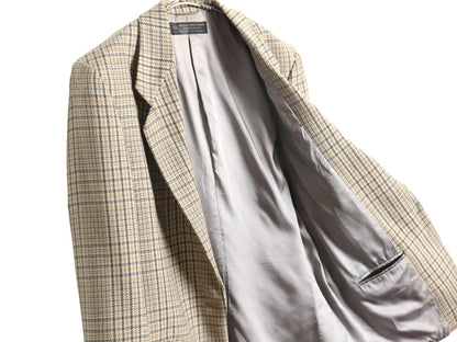 デッドストック 80s USA製 ブルックスブラザーズ テーラード ジャケット レディース M 程 ヴィンテージ ウール ブレザー チェック トラッド