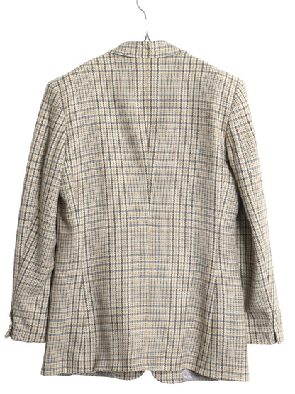 デッドストック 80s USA製 ブルックスブラザーズ テーラード ジャケット レディース M 程 ヴィンテージ ウール ブレザー チェック トラッド