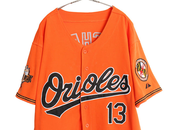 オリオールズ ベースボール シャツ メンズ XL 程/ MLB オフィシャル マジェスティック 大リーグ ユニフォーム メジャーリーグ 大きいサイズ