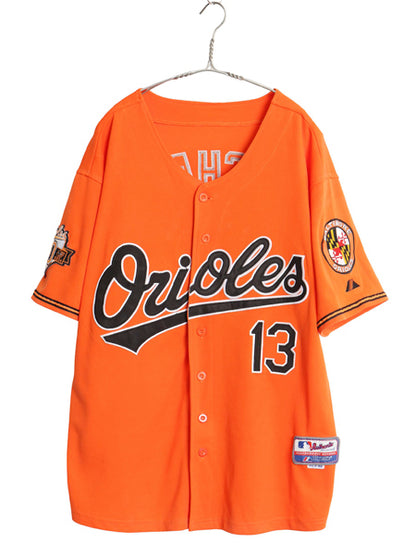 オリオールズ ベースボール シャツ メンズ XL 程/ MLB オフィシャル マジェスティック 大リーグ ユニフォーム メジャーリーグ 大きいサイズ