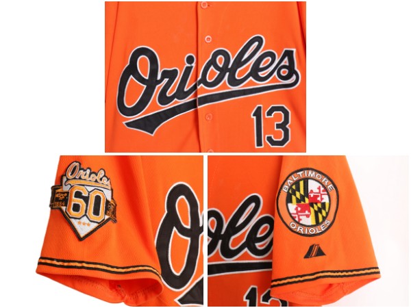 オリオールズ ベースボール シャツ メンズ XL 程/ MLB オフィシャル マジェスティック 大リーグ ユニフォーム メジャーリーグ 大きいサイズ
