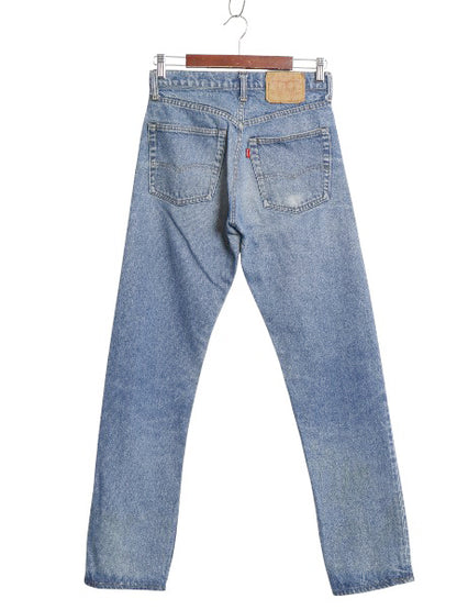 80s USA製 リーバイス 505 デニム パンツ 29 32 ヴィンテージ 黒カン 内股シングル スリム テーパード ストレート ジーンズ ジーパン ヒゲ