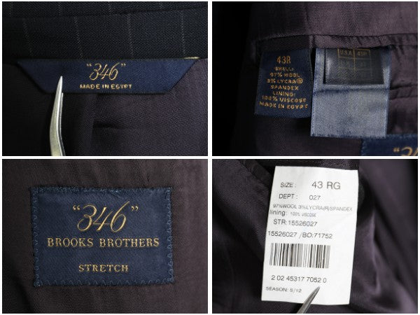 ほぼ デッドストック ブルックスブラザーズ テーラード ジャケット メンズ XL 程/ ストライプ ブレザー スーツ ストレッチ ウール サマー