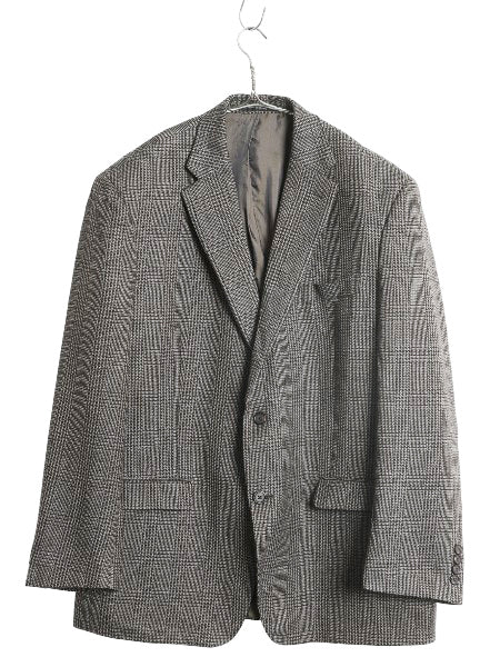 デッドストック ローレン ラルフローレン テーラード ジャケット メンズ XL 程/ ポロ ブレザー ウール チェック モノトーン 大きいサイズ