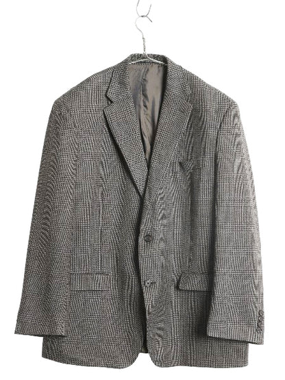 デッドストック ローレン ラルフローレン テーラード ジャケット メンズ XL 程/ ポロ ブレザー ウール チェック モノトーン 大きいサイズ