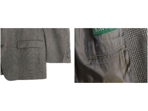 デッドストック ローレン ラルフローレン テーラード ジャケット メンズ XL 程/ ポロ ブレザー ウール チェック モノトーン 大きいサイズ