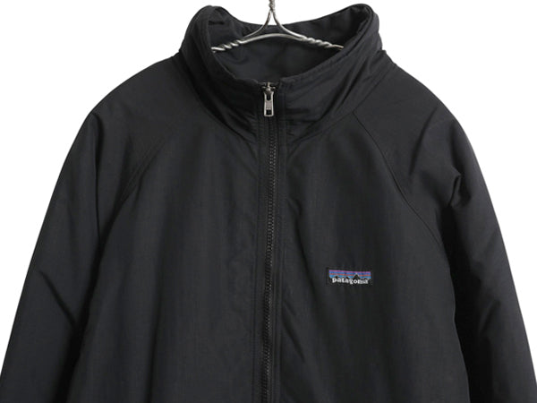 パタゴニア シェルド シンチラ ジャケット メンズ L / 12年製 ナイロン 裏 フリース ブルゾン フルジップ ハイネック ブラック アウトドア