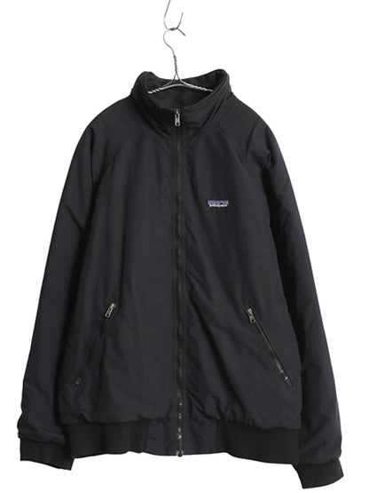 パタゴニア シェルド シンチラ ジャケット メンズ L / 12年製 ナイロン 裏 フリース ブルゾン フルジップ ハイネック ブラック アウトドア