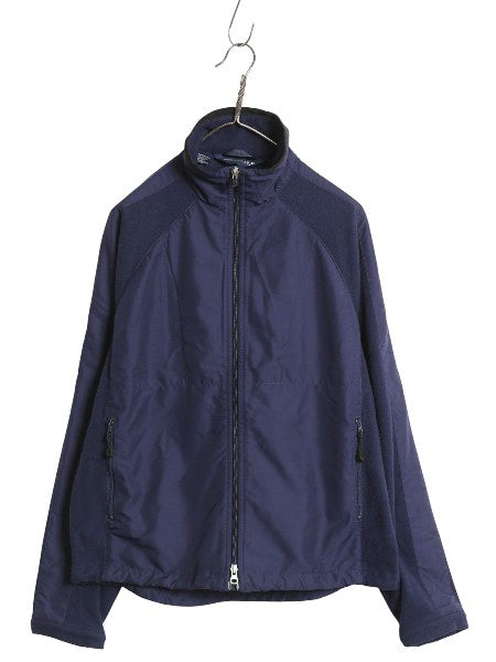 90s ポロゴルフ ラルフローレン ナイロン フリース ジャケット メンズ M / オールド ポロ フルジップ ハイネック ジャンパー ブルゾン 紺