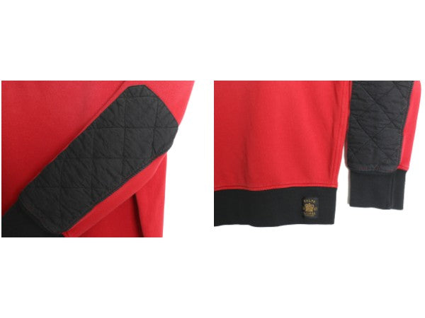 90s ポロ ラルフローレン ハーフジップ スウェット メンズ XL / オールド トレーナー ワッペン キルティング 補強 大きいサイズ ハイネック