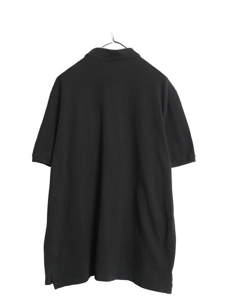 ポロ ラルフローレン 鹿の子 半袖 ポロシャツ メンズ XL / 半袖シャツ コットン トップス カットソー ワンポイント 大きいサイズ ブラック 
